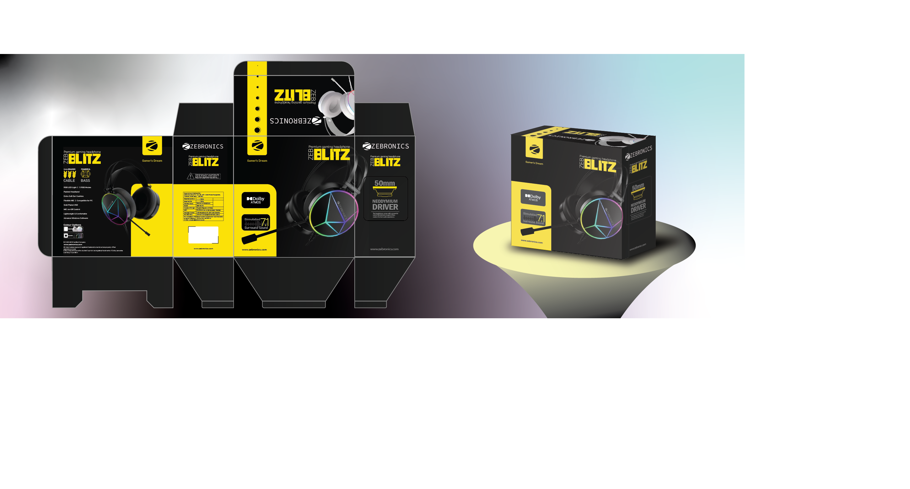 Zebronics Headphone — Packaging Design